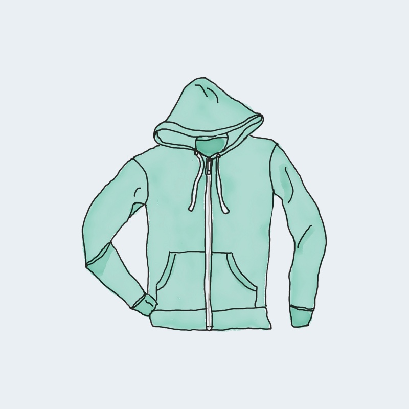 Felpa Con Zip E Cappuccio Personalizzata